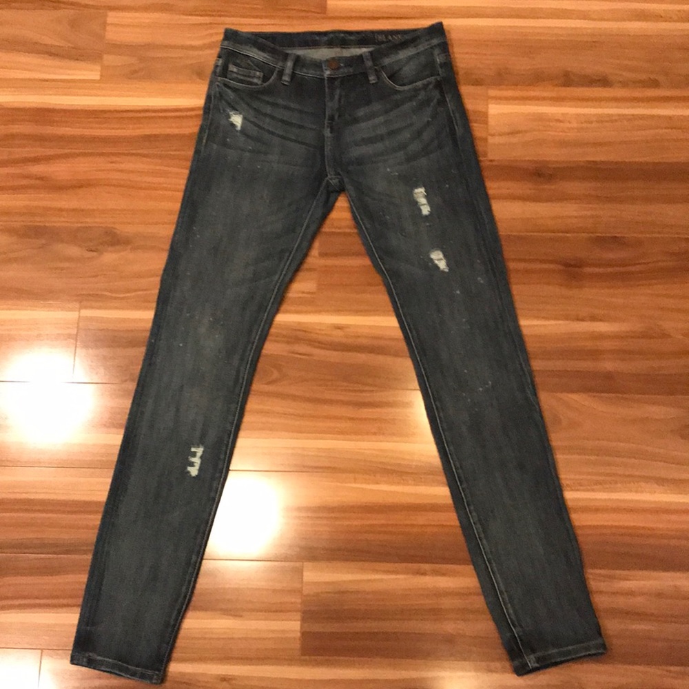 Blank nyc distressed skinny jeans, size 26